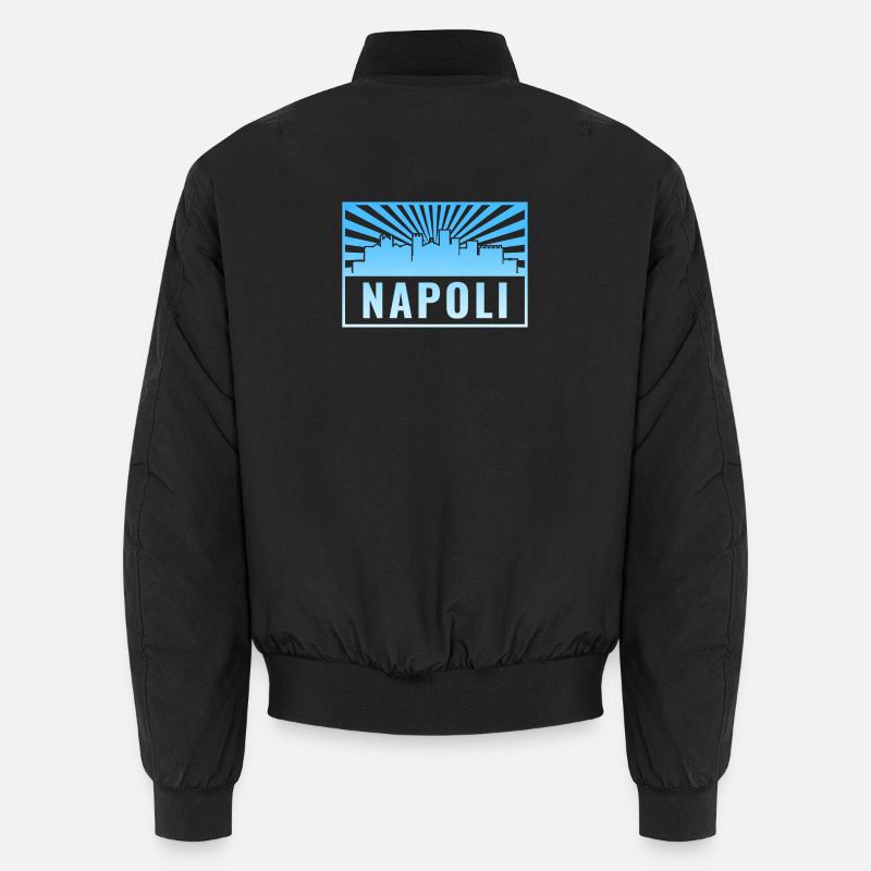 Napoli Skyline Sonnenstrahlen - Unisex Bomberjacke - Schwarz