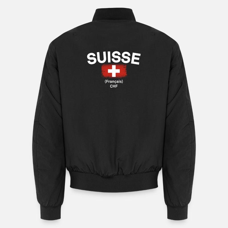 Drapeau suisse CHF Français Bomber unisexe