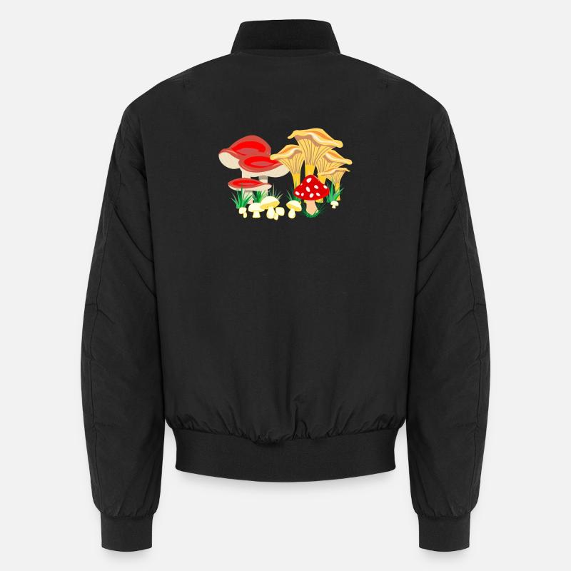 Colored composition of mushrooms Unisex Bomber Jacket
