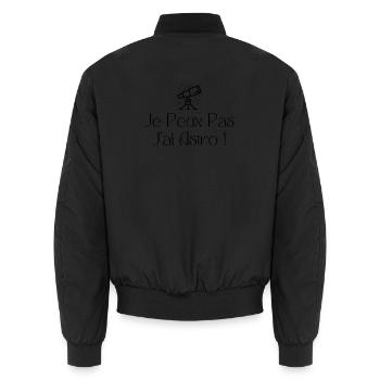 Je peux pas j’ai astro - Bomber unisexe - noir - Dos - AI Model Male 185 light (185cm)