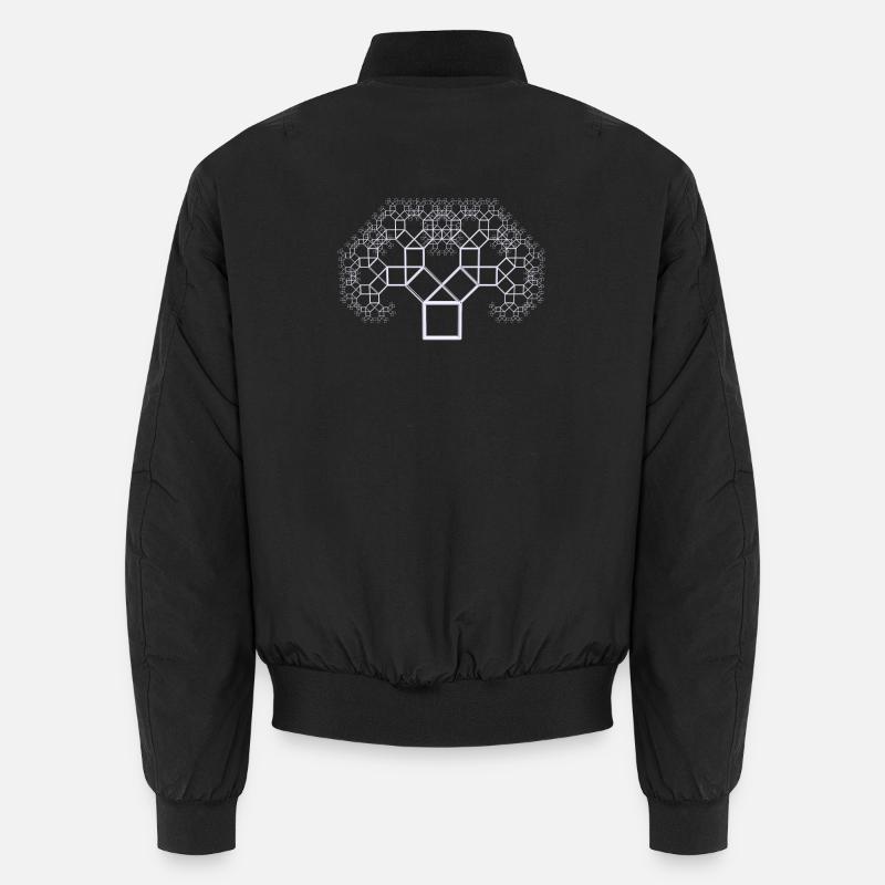 Pythagorasbaum weiss - Unisex Bomberjacke - Schwarz