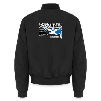 La fièvre du football en Écosse - Bomber unisexe - noir - Dos - AI Model Male 185 light (185cm)