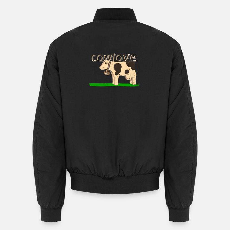 cowlove | Kuhliebe | 350 dpi - Unisex Bomberjacke - Schwarz