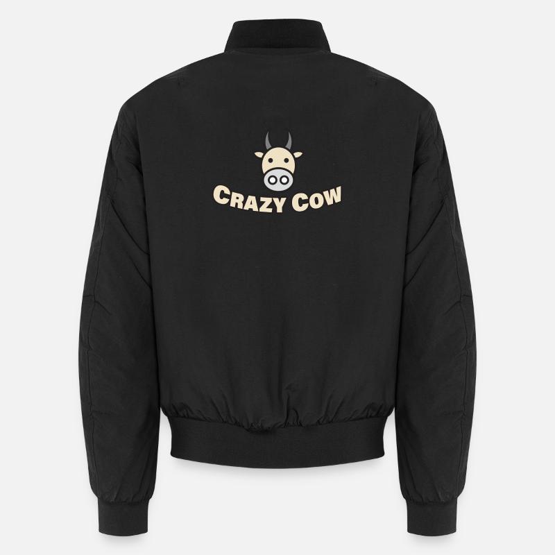 CRAZY COW - Unisex Bomberjacke - Schwarz