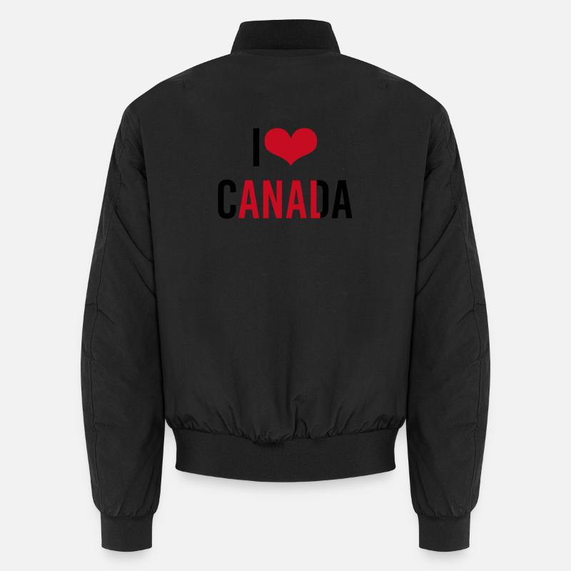 J’aime le Canada - Bomber unisexe - noir