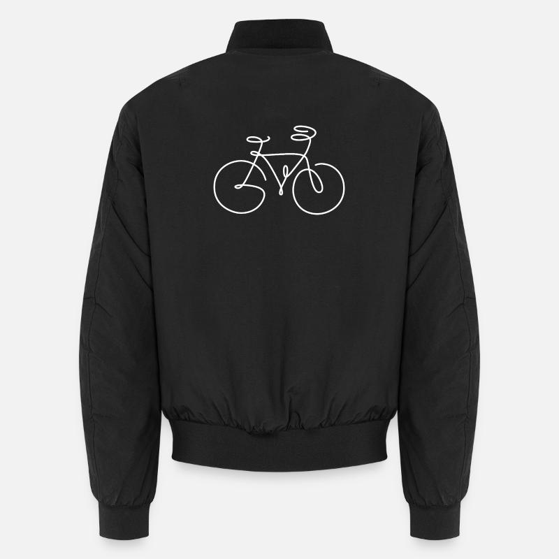 Design de Vélo Minimaliste Ligne Blanche Bomber unisexe