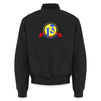 Logo 13 Bouches-du-Rhône - Bomber unisexe - noir - Dos - AI Model Male 185 light (185cm)