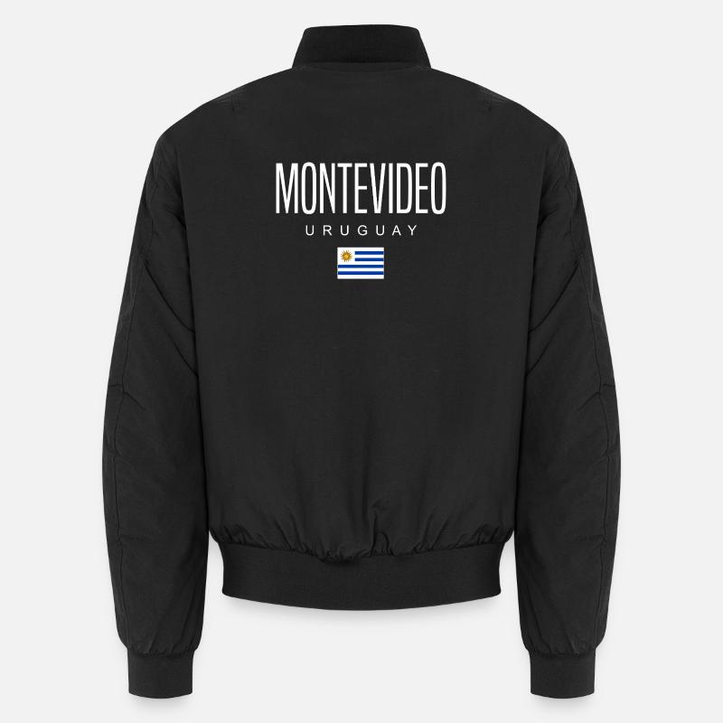 Montevideo Uruguay Uruguayans - Unisex Bomber Jacket - black