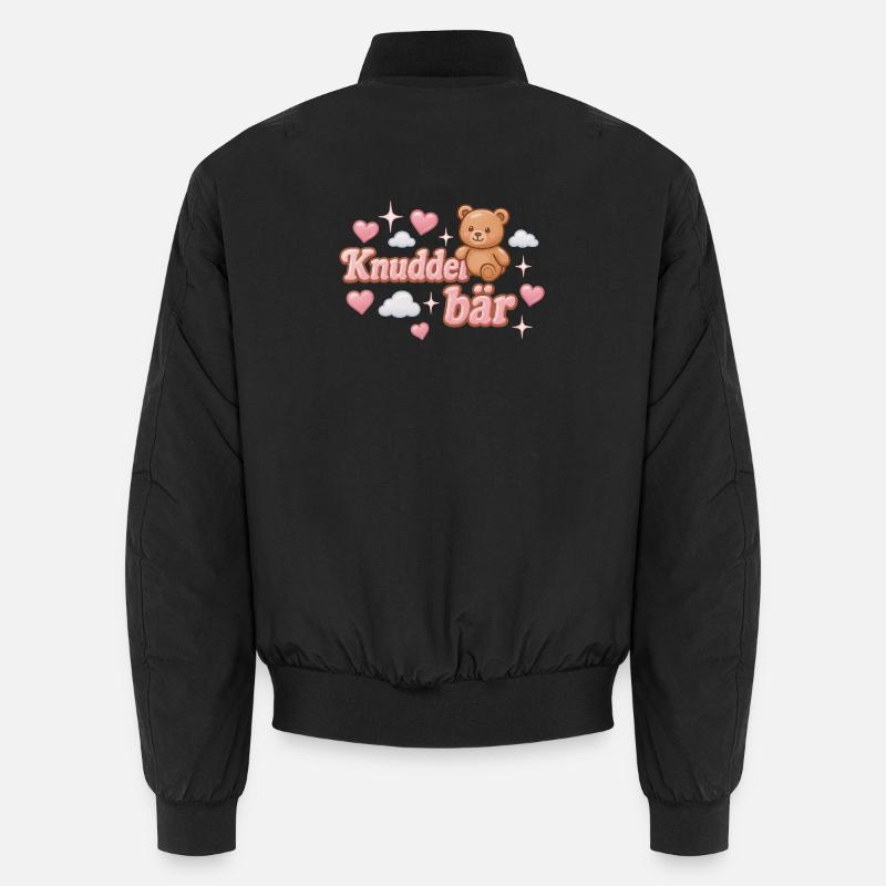 Knuddelbär / Y2K Statement Design - Unisex Bomber Jacket - black