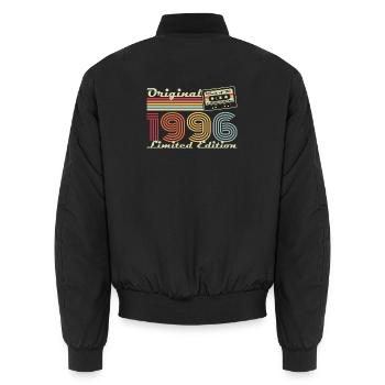 Original 1996 Vintage Vintage Anniversaire Rétro - Bomber unisexe - noir - Dos - AI Model Male 185 light (185cm)