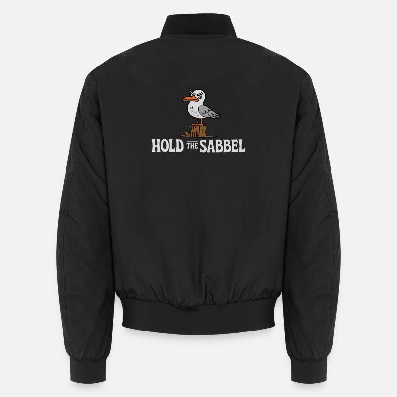 Hold The Sabbel Seagull North German Low German Unisex Bomber Jacket