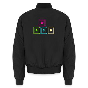 Zocken Computerspieler Zocker Gaming Gamer - Unisex Bomberjacke - Schwarz - Hinten - AI Model Male 185 light (185cm)