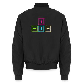 Zocken Computerspieler Zocker Gaming Gamer - Unisex Bomberjacke - Schwarz - Hinten - AI Model Male 185 light (185cm)