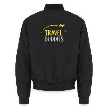 Travel buddies - Unisex Bomberjacke - Schwarz - Hinten - AI Model Male 185 light (185cm)