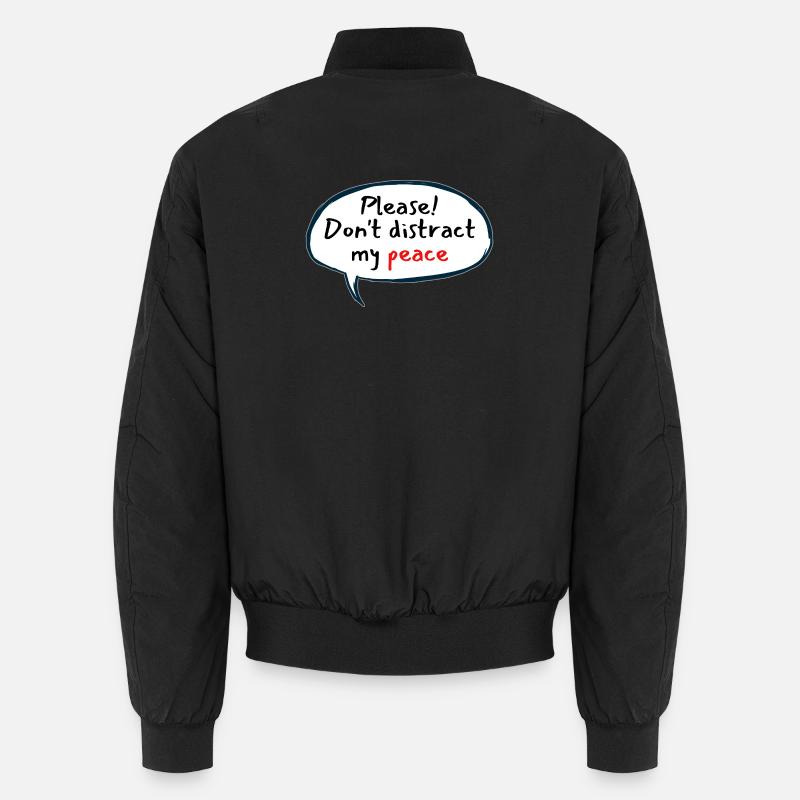 Peace without distraction in cartoon bubble Unisex Bomber Jacket