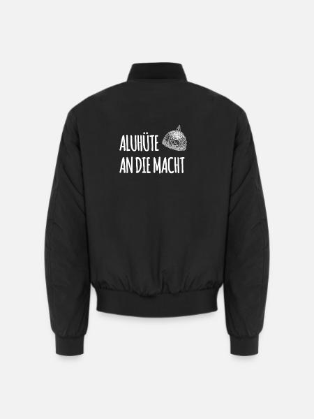 Aluhüte An Die Macht - Unisex Bomberjacke - Schwarz