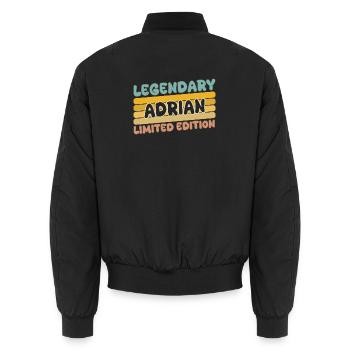 Legendary Adrian - Unisex Bomberjacke - Schwarz - Hinten - AI Model Male 185 light (185cm)