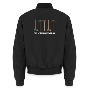 CEO of Rechenzentrum - Unisex Bomberjacke - Schwarz - Hinten - AI Model Male 185 light (185cm)