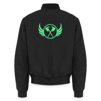 Axtflügel Emblem - Unisex Bomberjacke - Schwarz - Hinten - AI Model Male 185 light (185cm)