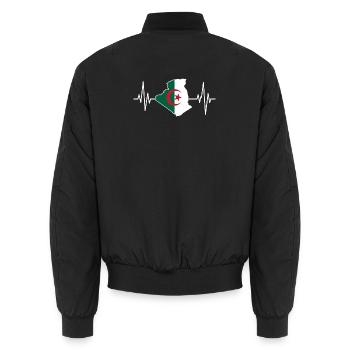 Algerischer Herzschlag Algerien Herzschlag Herzschlag - Unisex Bomberjacke - Schwarz - Hinten - AI Model Male 185 light (185cm)