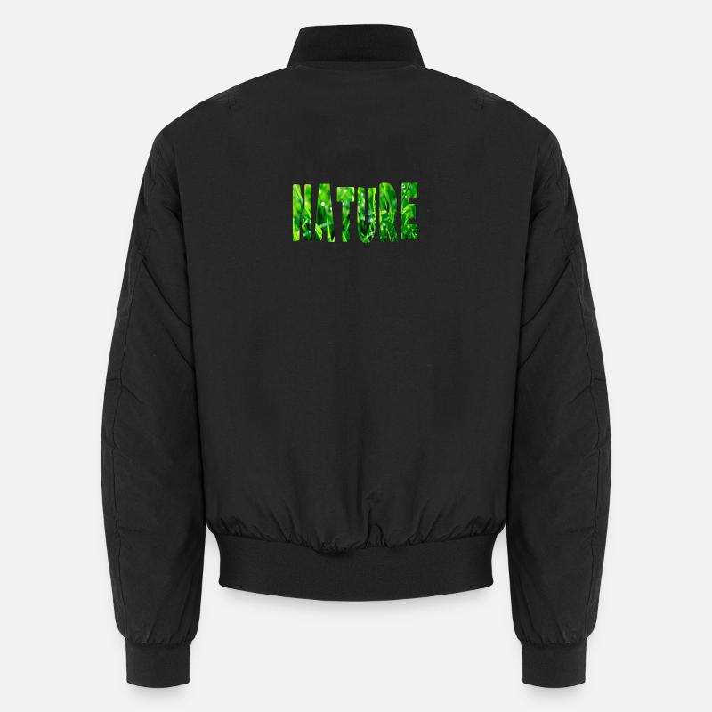 Mot Nature avec texture d'herbe verte Bomber unisexe
