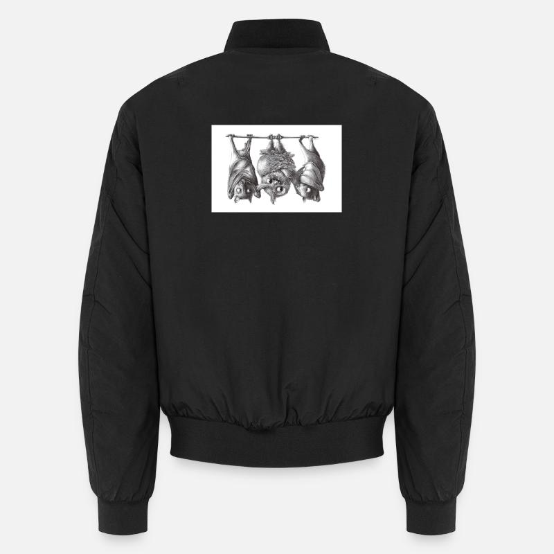 Chouette et chauve-souris vampire - Bomber unisexe - noir