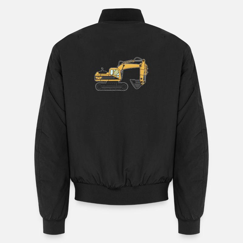 Bagger, Baustelle - Unisex Bomberjacke - Schwarz