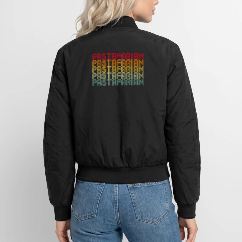 Rainbow Font Stack Pattern Unisex Bomber Jacket