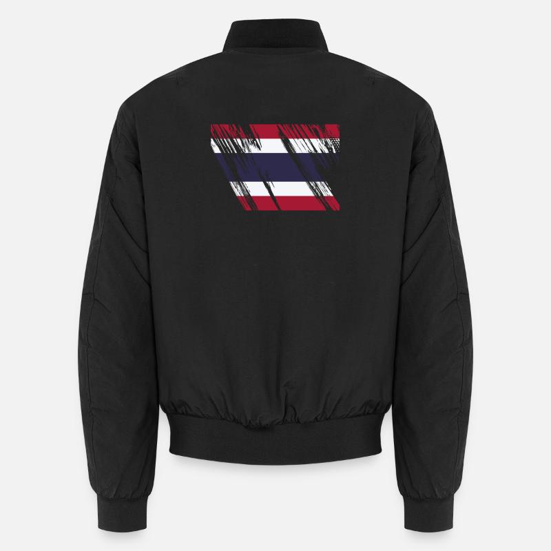 Thailand Flagge - Unisex Bomberjacke - Schwarz