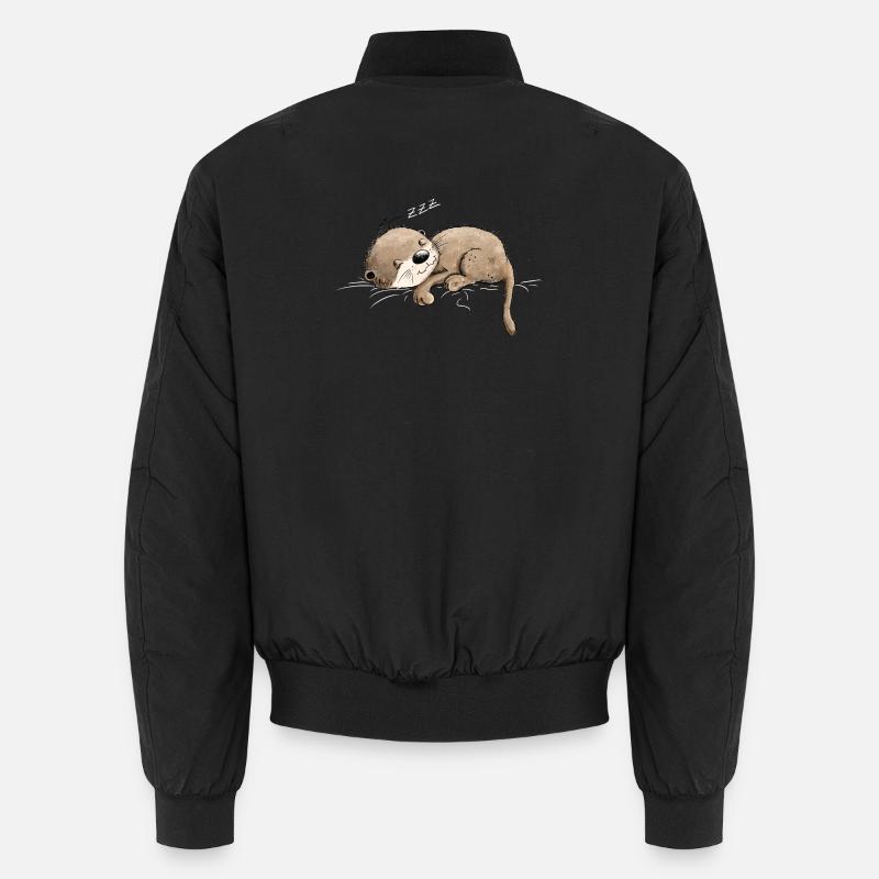 Träumender Otter Macht Mal Pause Unisex Bomberjacke