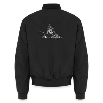 Selten Radlos - Fahrrad, Sport, Radfahren Geschenk - Unisex Bomberjacke - Schwarz - Hinten - AI Model Male 185 light (185cm)