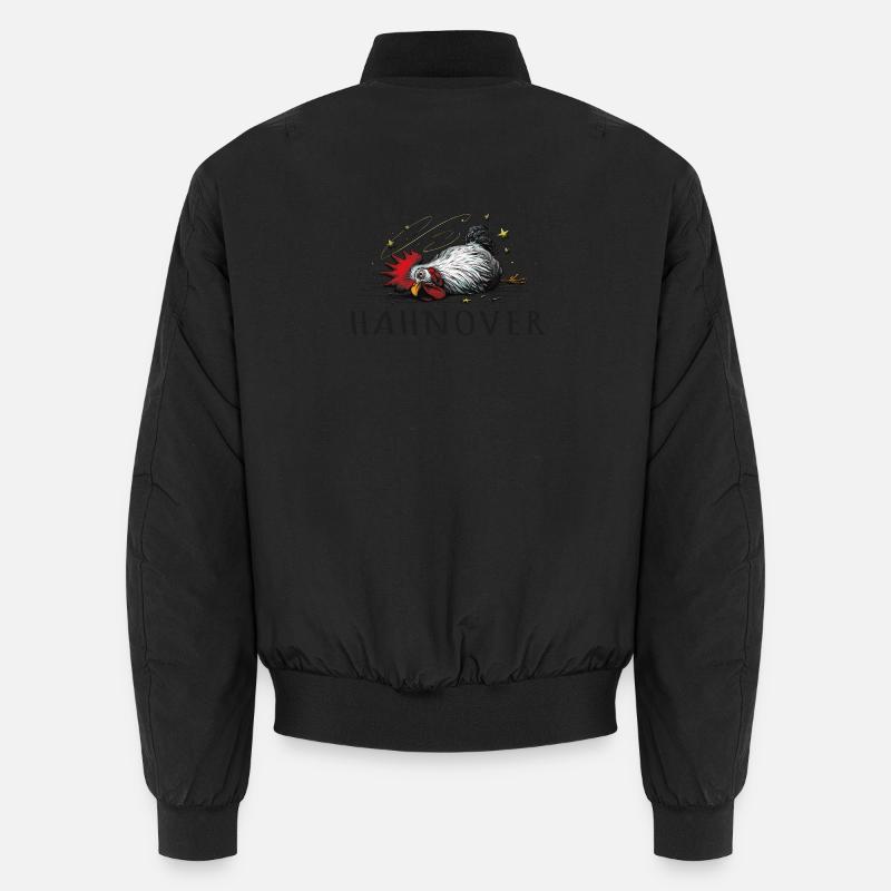 hahnover hangover illustration hendl hahn Unisex Bomberjacke