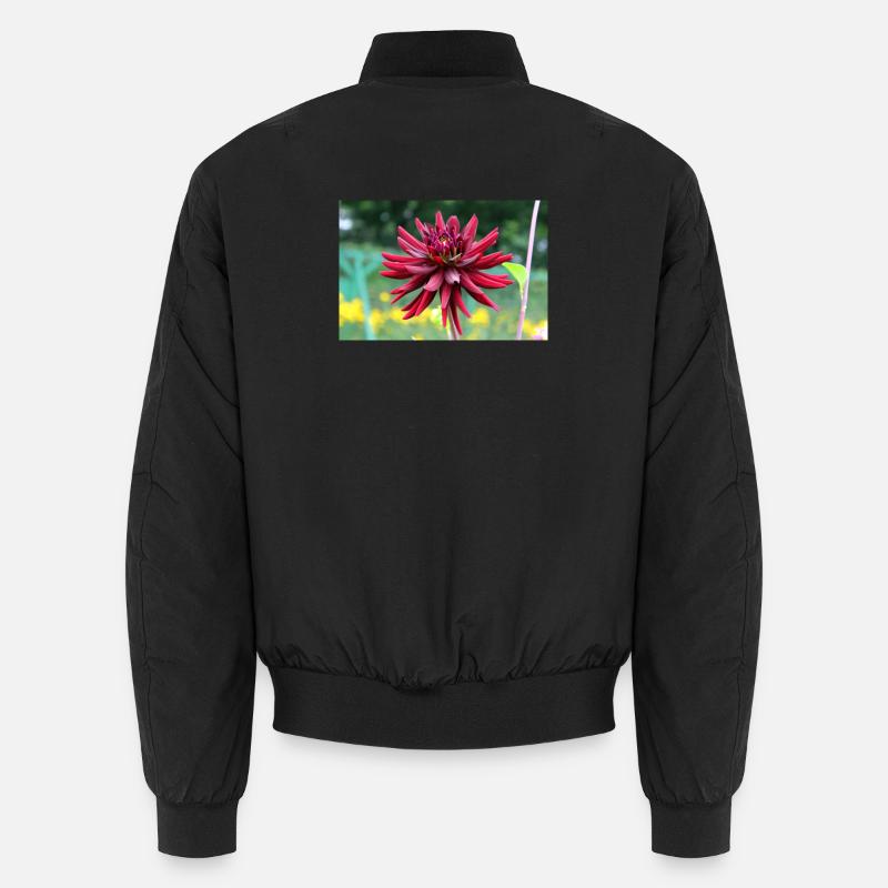 Fleur, Rouge, Fleur Rouge - Bomber unisexe - noir