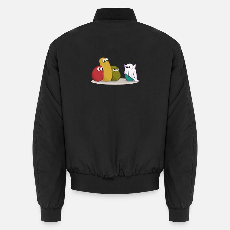 Halloween Ghost Comic Drawing Unisex Bomber Jacket