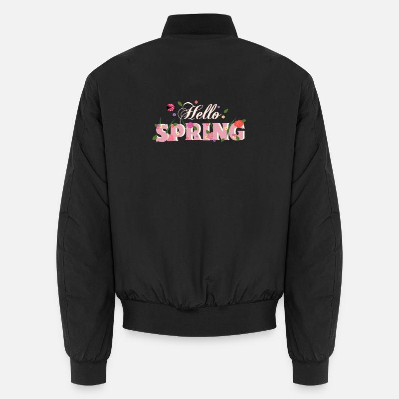 Hallo Frühling - Unisex Bomberjacke - Schwarz