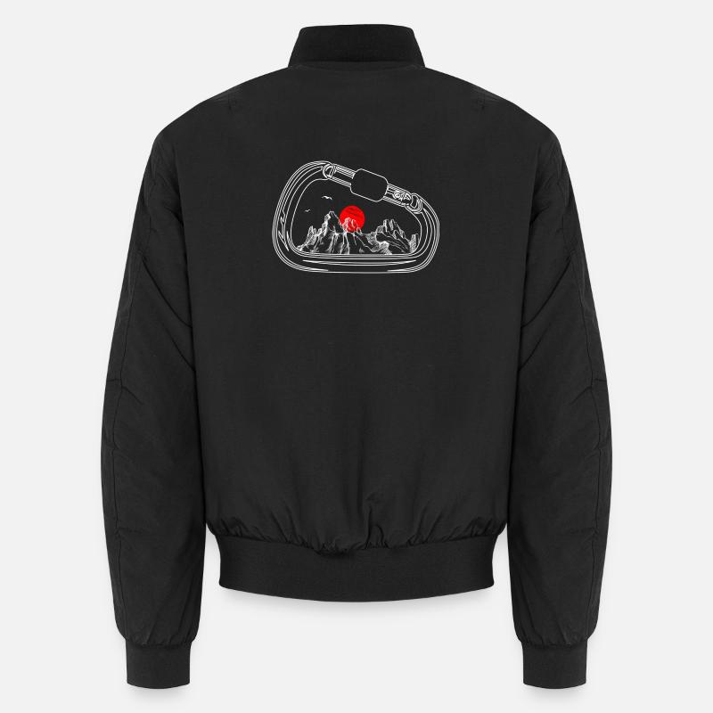 Alpine Crest Sunburst - Unisex Bomber Jacket - black