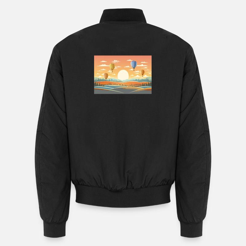Heißluftballons - Unisex Bomberjacke - Schwarz
