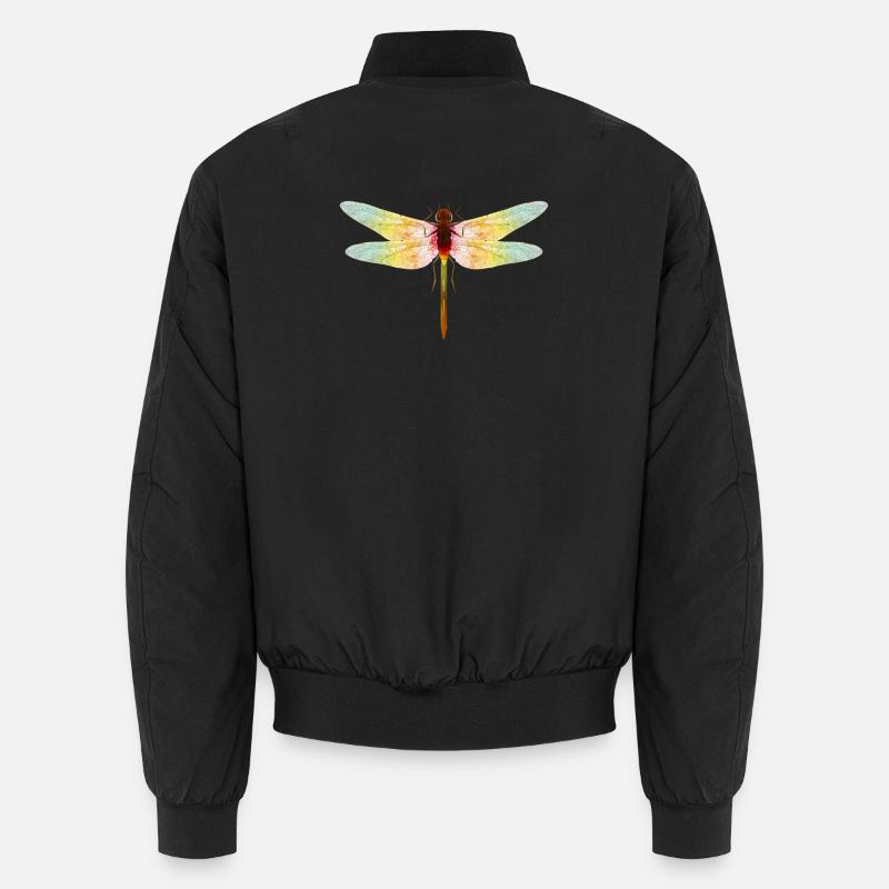 Schillernde Libelle – Filigranes Insektenmotiv Unisex Bomberjacke