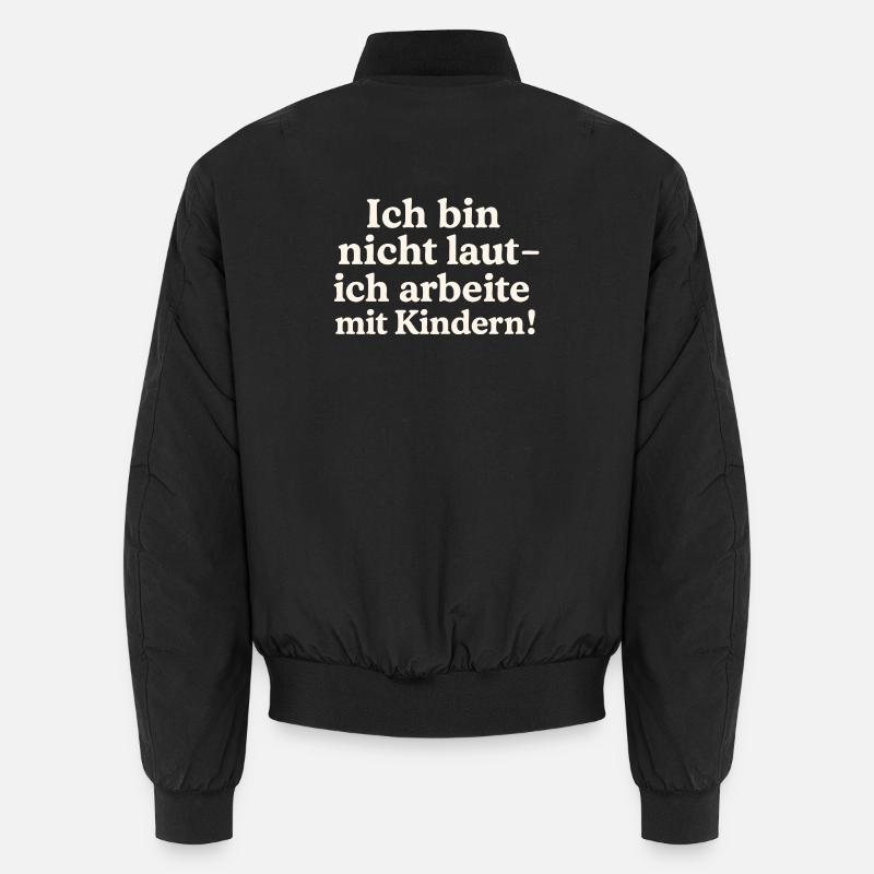 Ich bin nicht laut (hellbeige) Unisex Bomberjacke
