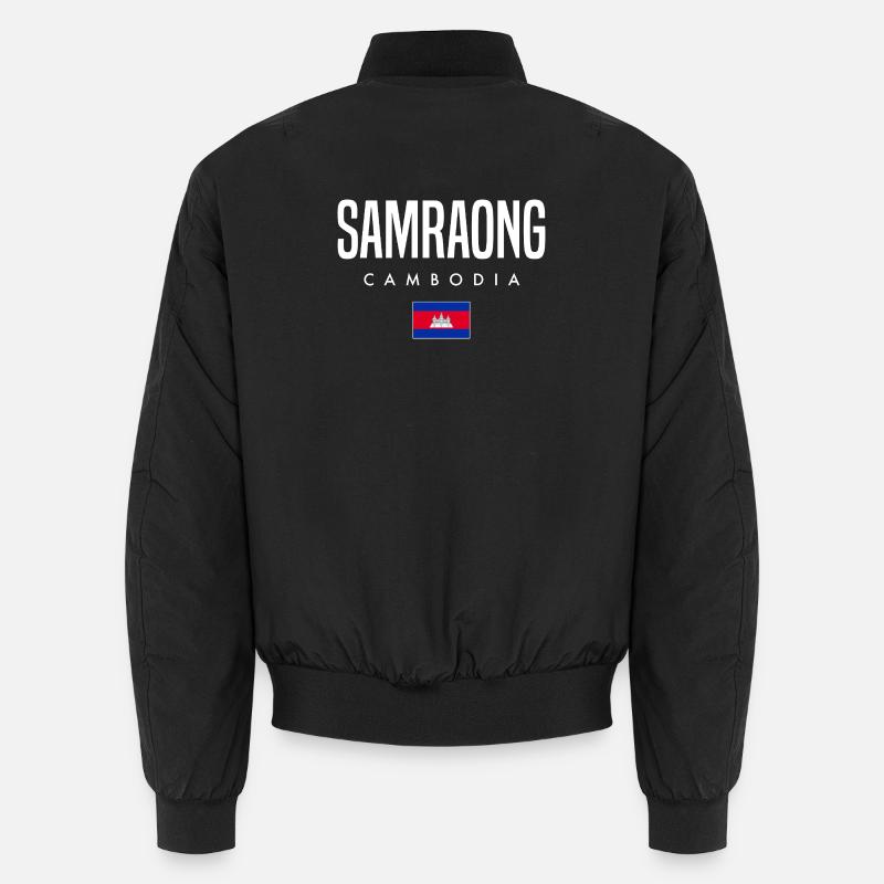 Samraong Cambodge Khmer - Bomber unisexe - noir
