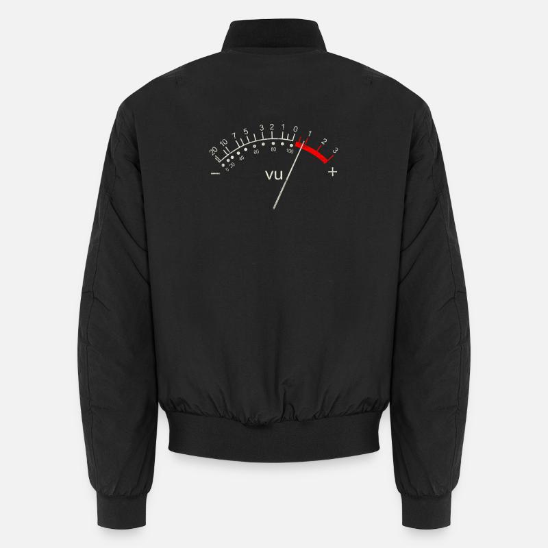 Retro VU Meter - Unisex Bomber Jacket - black