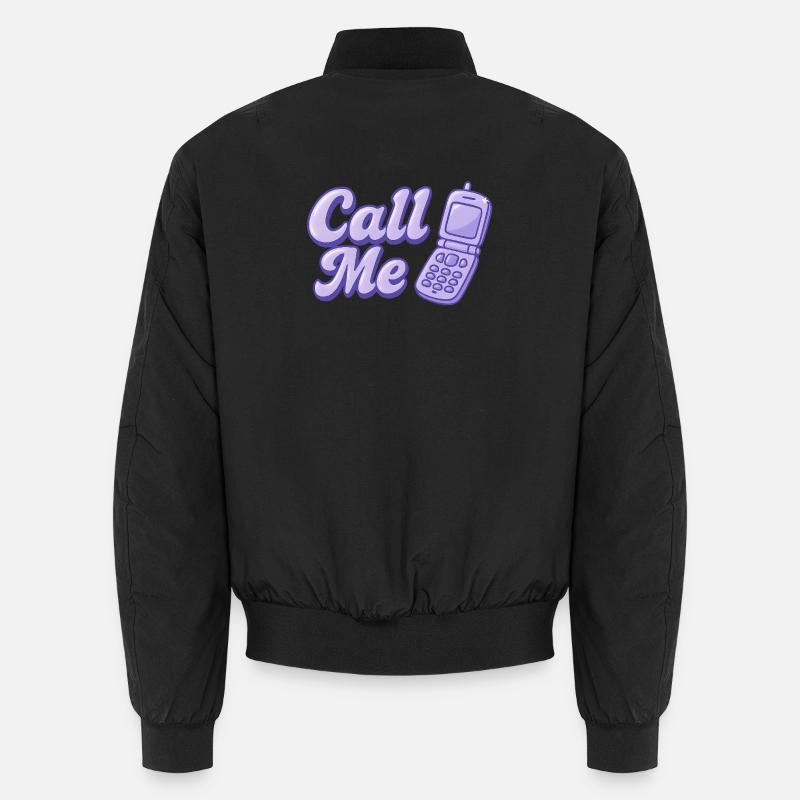 Call Me - Unisex Bomber Jacket - black