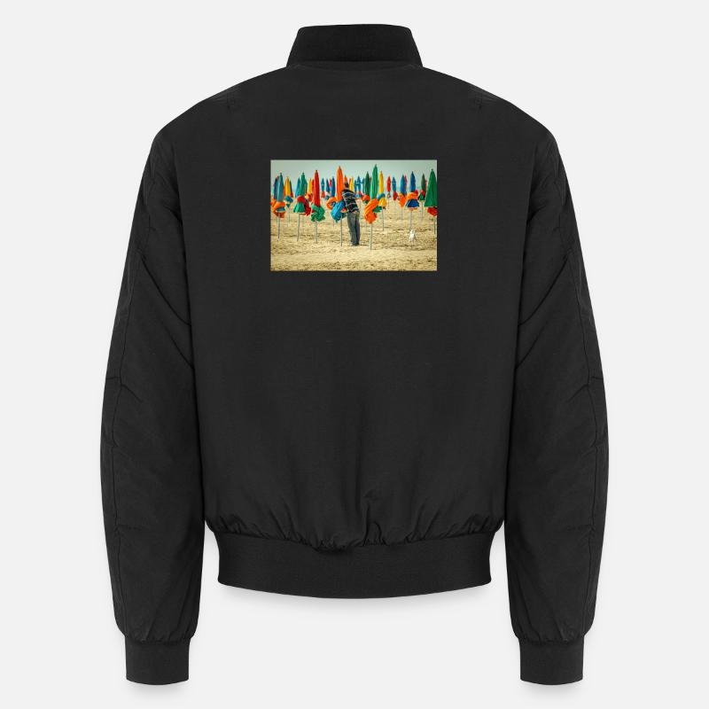 Sur la plage - Bomber unisexe - noir