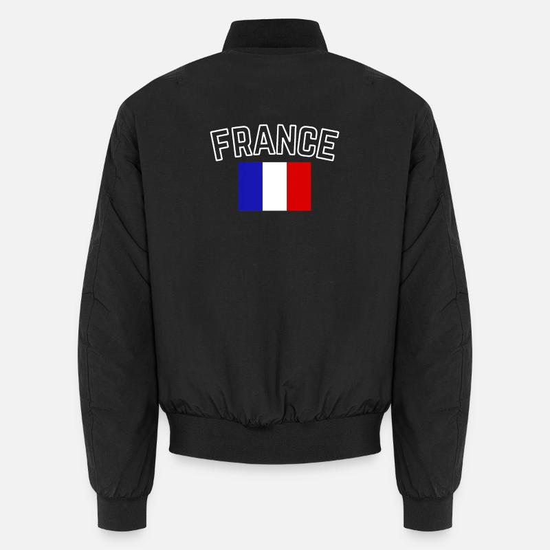 France – Drapeau Français - Bomber unisexe - noir