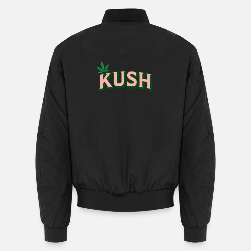 KUSH Retro Blatt - Unisex Bomberjacke - Schwarz