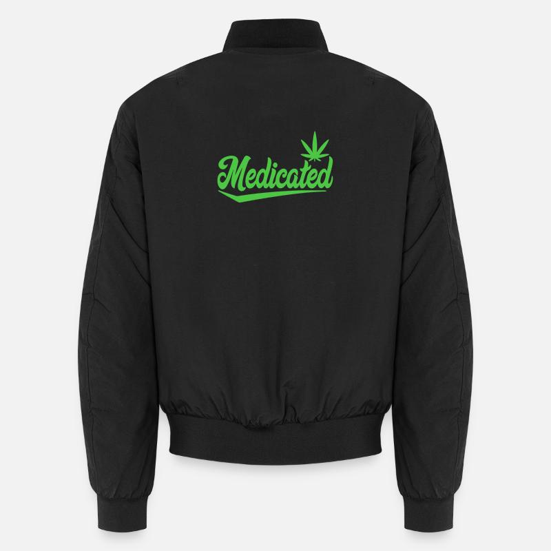 Script médicamenteux avec feuille | 420 Ambiance relaxante Bomber unisexe