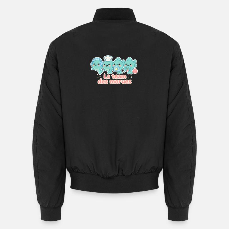 The team of cod nautical mascots Unisex Bomber Jacket