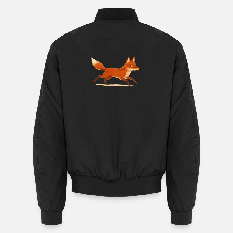 Running Red Fox - Unisex Bomber Jacket - black
