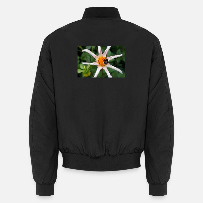 Flower with bumblebee Unisex Bomber Jacket