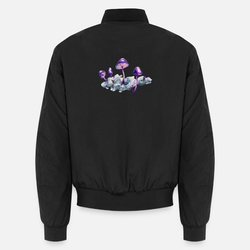 Lila Pilzwolke Unisex Bomberjacke